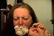 46 Yr OLD REAL ESTATE AGENT'S IS MOUTH STUFFED, HANDGAGGED, WRISTS GAGGED & SELF GAGGING (D72-16)
