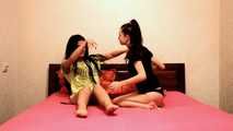 [From archive] Lucky & La Pulya & Xenia - Girls play wrapping games video 01