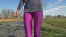 Purple leggings in April, CT version