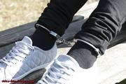 In february in the sun, cuffed!