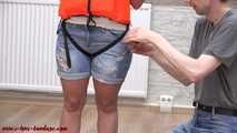 Handcuffed in life jacket