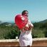 The heart balloon with J.J. Plush...