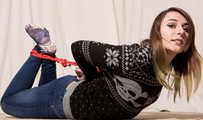 Xmas Double Bill - Anija and Katie in Sweater hogties