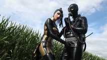 Sunny Latex Walk with NS Breath Control