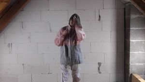 Miss J testing some raincoats