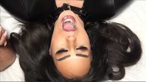 Submissive latex bitch fucked dirty