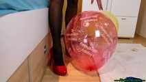 sexy highheel and feet popping *thai balloons*