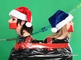 [From archive] Masha More and Malika - packed in trash bags with red duct tape like New Year presents 03