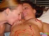 Teen Chynna And Her Lesbian Friend Candy Licking Sweets Off Each Other