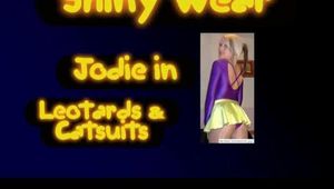 Watch Jodie pose in various Spandex Outfits.