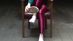 1077  Ada in Shiny Pants Barefoot Chairtie