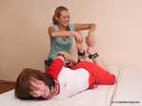 Alexa & Catt - Girls will be girls: lesbian tickling with intense bondage