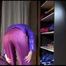 Watching PIA wearing a sexy purple rain pants and a purple down jacket reordering and folding clothes and lolling on the bed (Video)