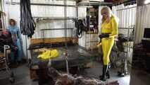 Misrtress in yellow latex