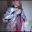 Mara wearing a sexy rainwear combination for taking a shower with shaving cream (Video)