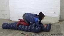 Miss Cedi - Hard Slave Treatment with a slave caught into a sleepingbag