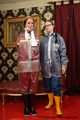 Lady Nadja and Miss Scarlett in AGU rainwear covered with transparent raingear