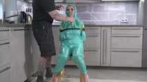 Miss Amira in PVC sauna suit wants to be tied up strictly part 2