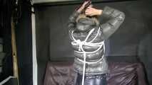 Watch Pia beeing bound and gagged in her shiny nylon Downwear