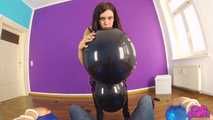732 Jasmin's bondage balloon tease