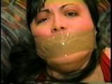 29 Yr OLD FEISTY BBW SHARON GETS MOUTH STUFFED, WRAP TAPE GAGGED & TIED UP ON THE BED (D55-9)