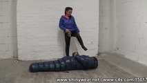 Miss Cedi - Slave treatment in a bondage sleepingbag