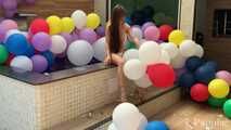 Bikini Step 80 balloons by the Pool Cam 1+2+3 (UHD 4K)