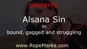 Alsana Sin bound, gagged and struggling
