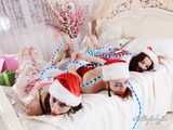 [From archive] Lucky, Nelly, Xenia - Santa’s little helpers hogtied and wrapped up on a bed 2