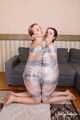 Bekki and Kelly - Sisters are taped and wrapped together face to face