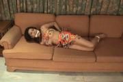 Video: Asian girl Nancy - Hot Struggling Babe on the Couch