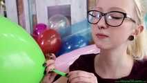 Emily - big balloon popping fun