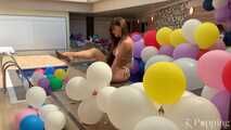 Bikini Step 80 balloons by the Pool Cam 1+2+3 (HD 1080p)