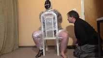 Foiled on a chair and tickled