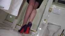 High Heel Lady in the Bathroom