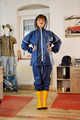 Our new Model in Miss Clara in blue AGU raingear