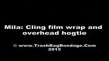 [From archive] Mila - Cling film over head hogtie (video)