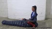 Miss Cedi - Hard Slave Treatment with a slave caught into a sleepingbag