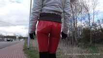 Red Vinyl Leggings and Overknees, 3rd part