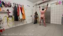 Drill sergeant PART 1- hard #whip in the battle room in #rubberboots