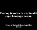 Tied up Marvita in a splendid rope bondage scene (video)