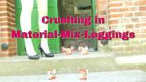 Crushing in Materialmix-Leggings