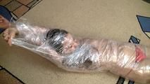 [From archive] Mila - Cling film over head hogtie (video)