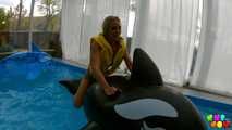 590 Nathaly Cherie has fun in the pool