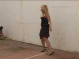 Cindy Ferro Pees In The Squash Court