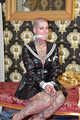 Miss Francine bound and gagged in a black PVC school girl dress part 2 