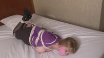 Big-Tit LadyBoss Lorelei Hogtied in a Hotel Room