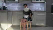 French Maid Amira get bound and gagged