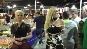 Public Walk in Bondage for Dani Blonde & Lena King