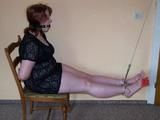 Lovely Sandra tied up